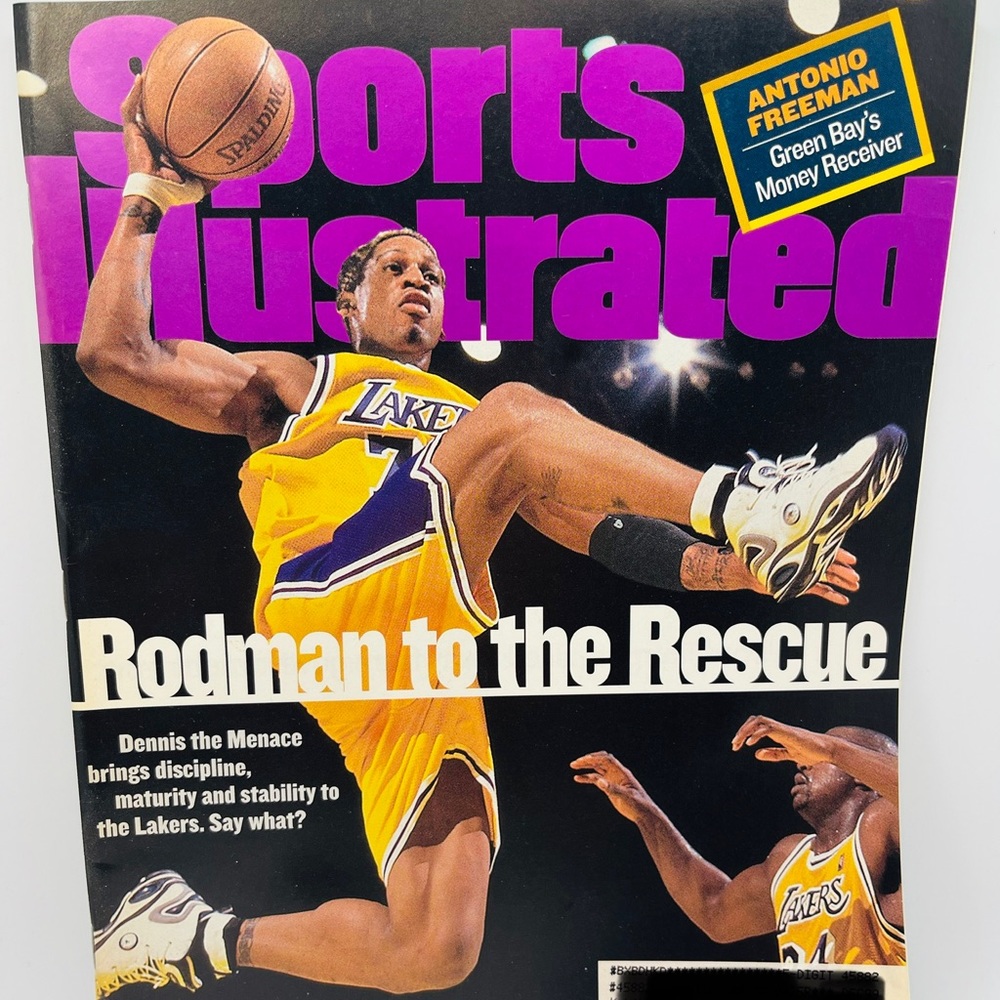 Sports Illustrated Rodman To The Rescue March 8 1999 NBA Lakers Dennis Rodman